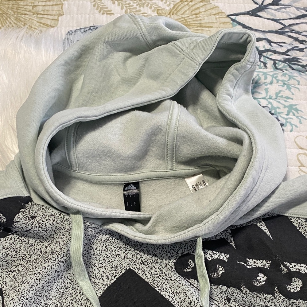 Adidas Gray Patterned Hoodie - Picture 6 of 8